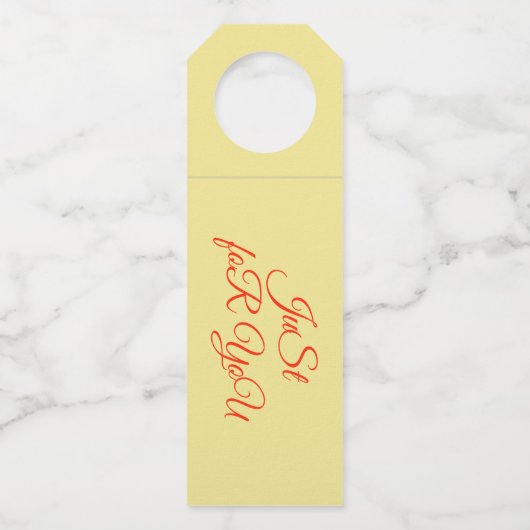 Flaschenbügel - Nur für Sie. . . Mit Liebe Flaschenanhänger (Vorderseite)