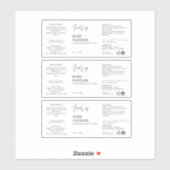 Flaschenetikett Aufkleber (Blatt)