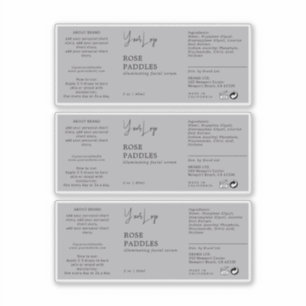 Flaschenetikett Aufkleber