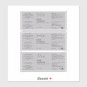 Flaschenetikett Aufkleber (Blatt)