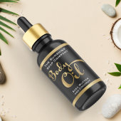 Flaschenetikett aus schwarzem Gold