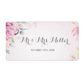 Flaschenetikett Champagner Weinflasche Blumenhochz (Vorne)