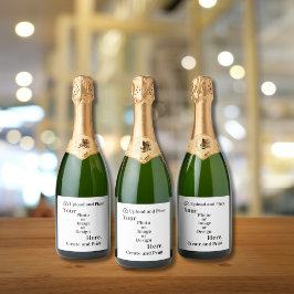 Flaschenetikett Design oder Foto Hochladen Schaumweinetikett