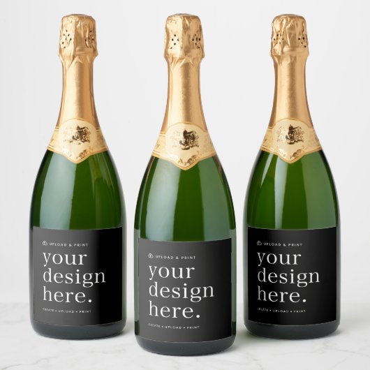 Flaschenetikett Design Upload Schaumweinetikett (Flaschen)