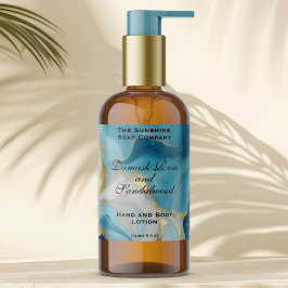 Flaschenetikett für blaue Marmor- und Goldfolie Rechteckiger Aufkleber