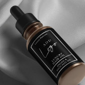 Flaschenetikett für die Flasche mit dem schwarzen