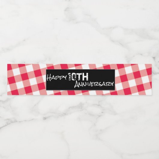 Flaschenetikett für die Picknick-Jubiläum Wasserflaschenetikett (Einzelnes Label)