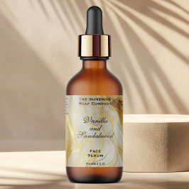 Flaschenetikett für Elfenbein und Goldfoilkosmetik