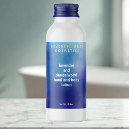 Flaschenetikett für Lila Kosmetikprodukte Schaumweinetikett