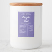 Flaschenetikett für lila und weiße Kosmetikprodukt Lebensmitteletikett (Vorderseite)