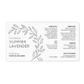 Flaschenetikett für Minimalistische botanische Hau (Vorne)