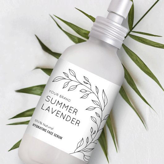 Flaschenetikett für Minimalistische botanische Hau