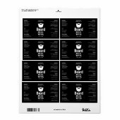 Flaschenetikett für Minimalistische schwarze Beere (Vorne)