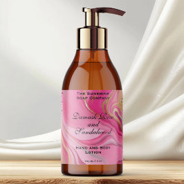 Flaschenetikett für rosa und goldene Foil-Kosmetik Rechteckiger Aufkleber