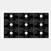 Flaschenetikett für schwarze Kosmetik Etiketten (Blatt)