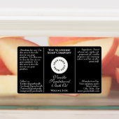 Flaschenetikett für schwarze Kosmetik Etiketten (Befestigt)