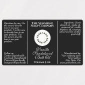 Flaschenetikett für schwarze Kosmetik Etiketten (Design 1)