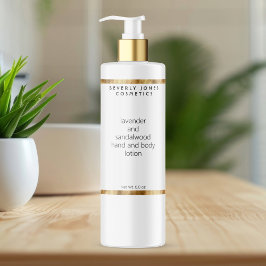 Flaschenetikett für weiße und goldene Kosmetikprod Schaumweinetikett