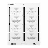 Flaschenetikett für weißes Schwarz und Silberpatro (Vorne)