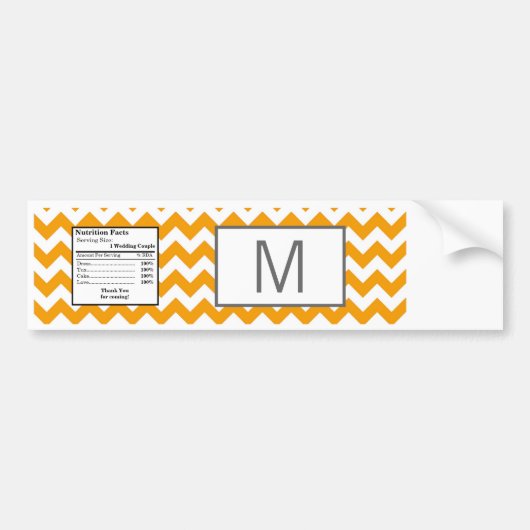 Flaschenetikett Gelbgraue Zickzack Bezeichnung Autoaufkleber (Vorne)