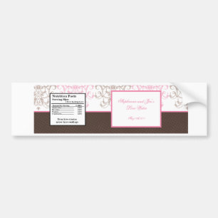 Flaschenetikett Grün und Rosa Kronleuchter Autoaufkleber