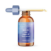 Flaschenetikett mit blauem und Lila Wasserfarbstof Etiketten