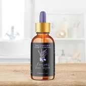 Flaschenetikett mit schwarzem Lavendel 2,375 x 1,2 Adressaufkleber