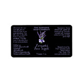 Flaschenetikett mit schwarzem Lavendel 2,375 x 1,2 Adressaufkleber (Vorne)