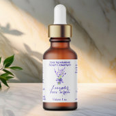 Flaschenetikett mit weißem Lavendel 2,375 x 1,25 Adressaufkleber