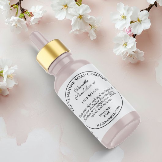 Flaschenetikett mit weißem Tropfen Vintag Adressaufkleber