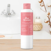 Flaschenetikett mit weißer Rose, wasserdicht Lebensmitteletikett