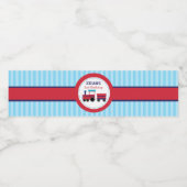 Flaschenetikett (Navy und Red) Wasserflaschenetikett (Einzelnes Label)