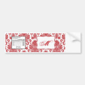 Flaschenetikett Rote Krimson Weiße Damassohle Autoaufkleber (Vorne)