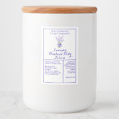 Flaschenetikett "White Lavender" Lebensmitteletikett (Vorderseite)