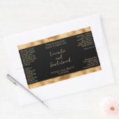 Flaschenetikett "Woven Gold Found Black Cosmetics" Rechteckiger Aufkleber (Umschlag)