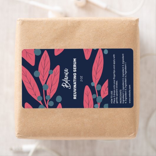 Flaschenetiketten aus botanischem Leaf (Insitu)