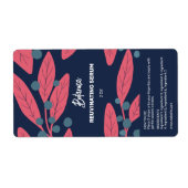 Flaschenetiketten aus botanischem Leaf (Vorne)