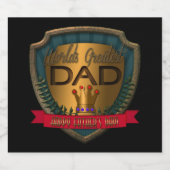 Flaschenetiketten für den Vater | Der größte Vater Bierflaschenetikett (Einzelnes Label)