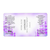 Flaschenetiketten für die Lavendel-Blume (Vorne)