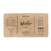 Flaschenetiketten für Minimalistische Flaschen (Vorne)