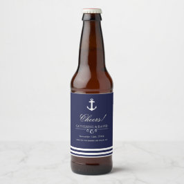 Flaschenetiketten für Navy und White Nautical Berr Bierflaschenetikett
