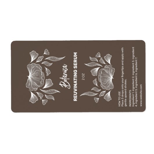 Flaschenetiketten mit braunem Tropfen (Vorne)