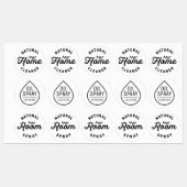 Flaschenetiketten mit Flaschen aus schwarzem und w Etiketten (Blatt)