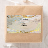 Flaschenetiketten mit rosa und goldfarbenem Alkoho (Insitu)