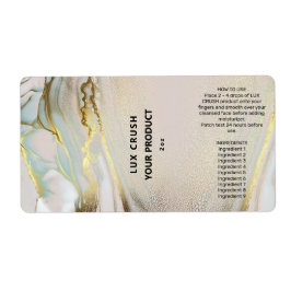 Flaschenetiketten mit rosa und goldfarbenem Alkoho