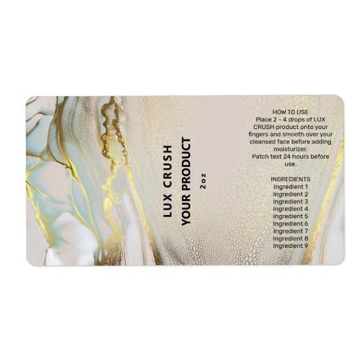 Flaschenetiketten mit rosa und goldfarbenem Alkoho (Vorne)