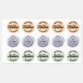 Flaschenetiketten mit wasserdichten Ölspritzen Etiketten (Blatt)