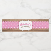 Flaschenetiketten, rosa und braun wasserflaschenetikett (Einzelnes Label)