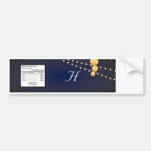 Flaschenetikettsymbole auf blauen Chinesen Autoaufkleber