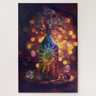 Flaschenfeuerwerk - Romantisches Silvester Puzzle